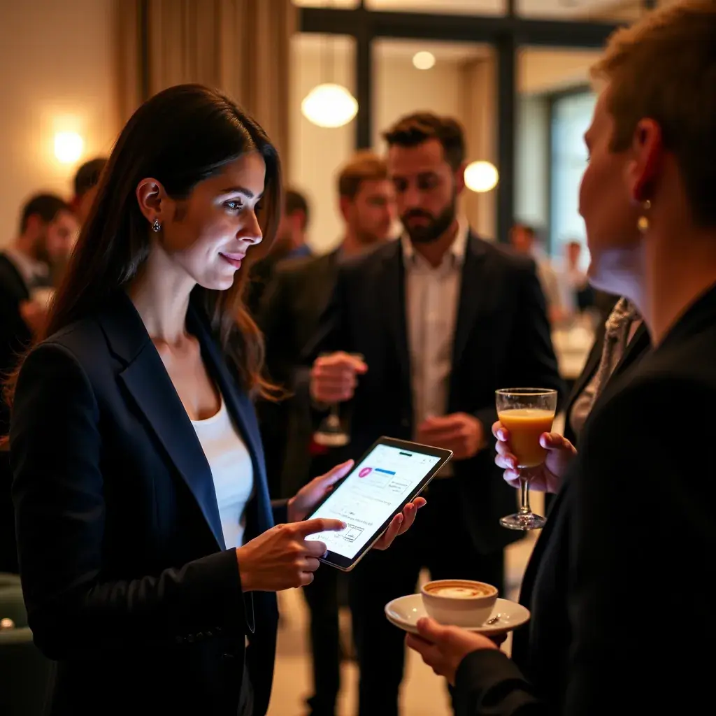 Ein Team von Fachleuten, das an einem Tisch zusammenarbeitet und Notizen macht.